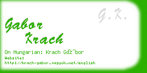 gabor krach business card